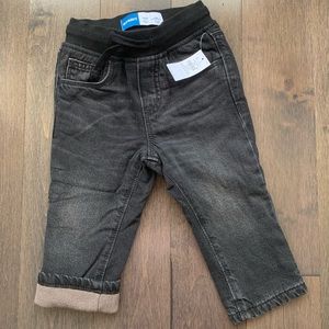 BNWT - 18-24 months fleece-lined black jeans